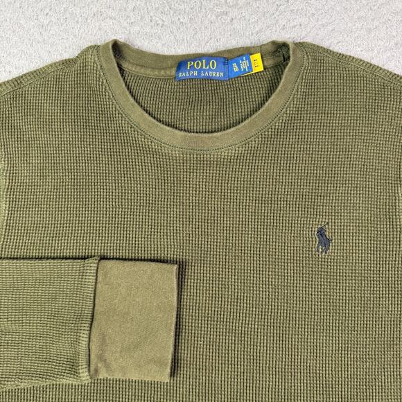 Polo by Ralph Lauren Other - Polo Ralph Lauren Waffle Knit Long Sleeve T-Shirt Mens XL Green Thermal Pony